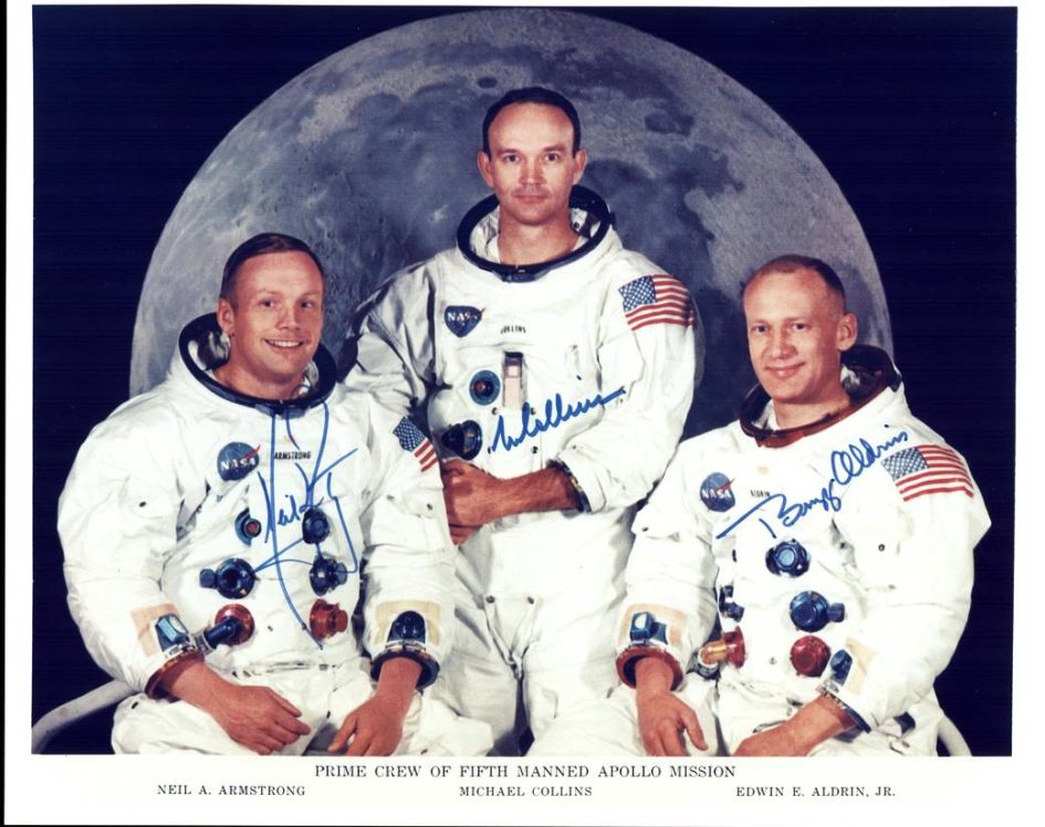 Image of Neil Armstrong, Michael Collins and Buzz Aldrin